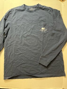 Vineyard Vines Harbor Springs L/S T-Shirt Navy L 2-Side Michigan Resort
